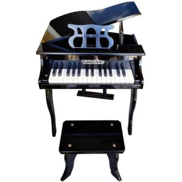 PIANO DE CAUDA MUSICALLE INFANTIL MARROM - Compre Agora!