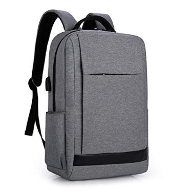Imagem de Mochila durável, bolsa escola Unissex clássico leve resistente a rasgos Mochila impermeável de viagem com porta de carregamento USB se encaixa 15,99