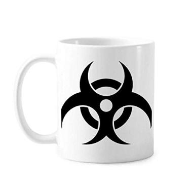 Imagem de Caneca de cerâmica com estampa de radiação tóxica química nociva para cerâmica café xícara de porcelana louça