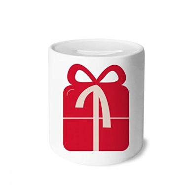 Imagem de DIYthinker Porta-moedas de cerâmica para festivais vermelhos, porta-moedas, presente de cofrinho