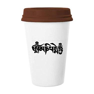 Imagem de Caneca de cerâmica com estampa de personagem sânscrito preto da Culture