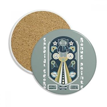 Imagem de Caneca do monstro do universo e alienígena com proteção de mesa, pedra absorvente