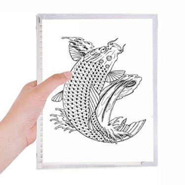 Imagem de Caderno Fish Swimming Up Fast Hope Luck Caderno de folhas soltas para diário recarregável