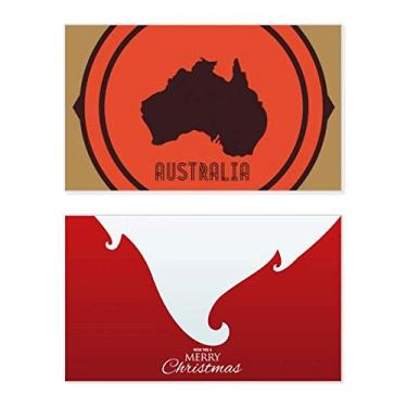 Imagem de Mapa da Austrália, ilustração vermelha e preta, feriado, feriado, comemorações, cartão de felicitações, mensagem de Natal