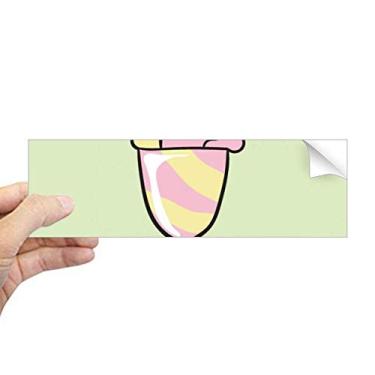 Imagem de DIYthinker Adesivo retangular Cherry Sweet Cup sorvete adesivo para janela notebook