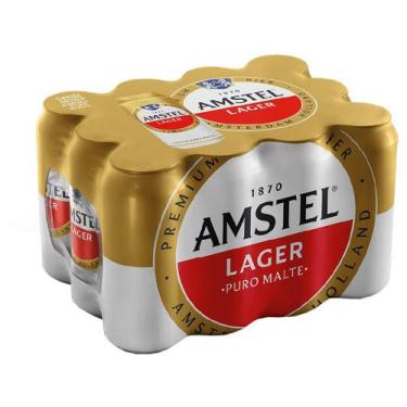 Imagem de Cerveja Amstel Pilsen Lager 12 Unidades - Lata 473ml