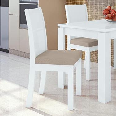 Imagem de Conjunto 2 Cadeiras Athenas Móveis Lopas Branco/naturale Creme