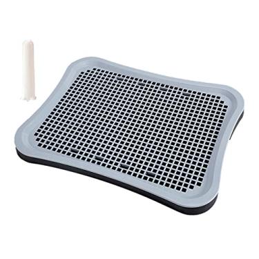 Imagem de Generic Banheiro para animais de estimação Bandeja de penico para cães antiderrapante durável lavável mictório grades de malha destacáveis treinador de, PRETO