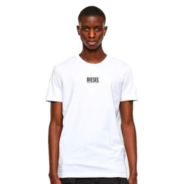 Imagem de Camiseta Diesel Masculina T-Diegos Rubber Small Logo Branca-Masculino