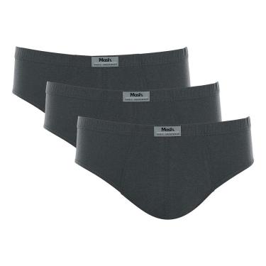 Imagem de Kit 3 Cuecas Slip Mash Algodão Lisa 074.58