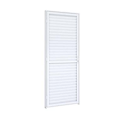 Imagem de Porta de Giro de Alumínio Laminada 215 x 65 x 6,5 cm Esquerda Riobras