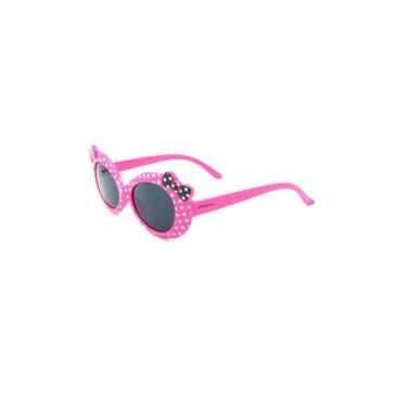 Imagem de Óculos Solar Prorider Infantil Pink Com Lacinho Preto E Bolinhas Branc