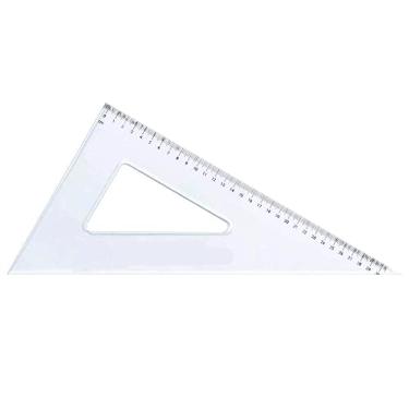 Imagem de Esquadro Escaleno 60° de 37 cm com Escala, Trident, 1637, Acrílico Cristal, Incolor