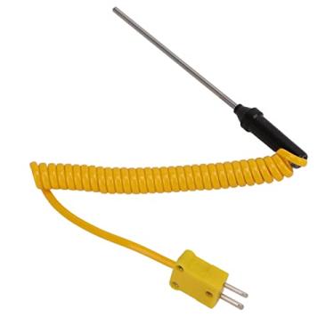 Imagem de Termopar, Termopar Tipo K Termopar De Aço Resistente Ao Calor Sensor Sonda Térmica Sonda De Temperatura Com Alça Isolada Para Detecção De Temperatura(Sondas de temperatura)