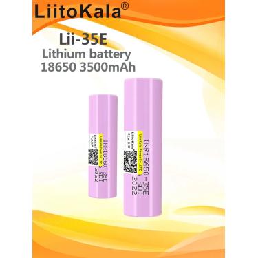 Imagem de 2pcs liitokala 18650 bateria 35e 3.7v 3500mah descarga 18650 li-ion bateria 3.7v INR18650-35E