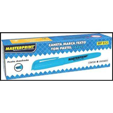 Imagem de Caneta Marca Texto Mp 612 Pastel Azul Cx Com 06 110849