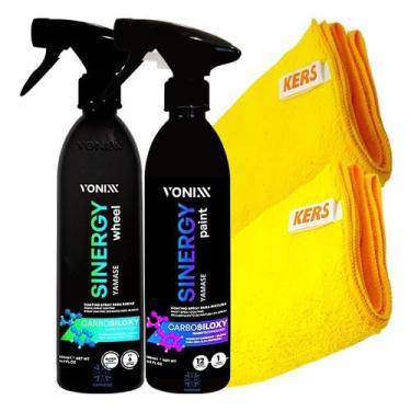 Imagem de Kit Sinergy Wheel Paint Vitrificador Spray Vonixx + Panos