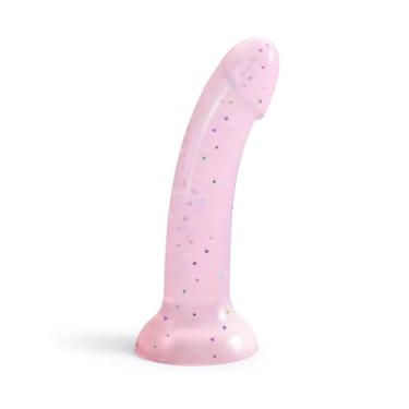 Imagem de Dildo em Silicone Dildolls LoveToLove 14cm x 3,6cm 250g com Base p/Grudar ou Cinta Harness Dildo em Silicone (STARDUST)
