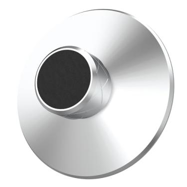 Imagem de Preffair LP113S Estabilizador de peso de disco prateado de 112 g, redutor de vibração de peso de toca-discos de alumínio com base protetora de couro para toca-discos LP, acessórios de vinil Audio