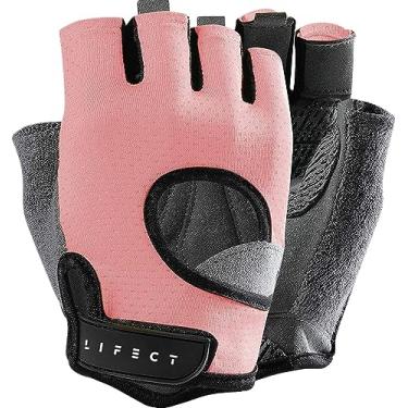 Imagem de Luvas de treino Glofit Freedom, luvas curtas de levantamento de peso sem dedos com costas curvas abertas, para levantamento de peso, academia, crossfit, mulheres e homens, rosa, X-Small
