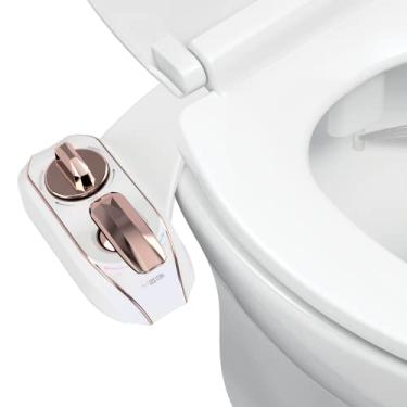 Imagem de LUXE Bidet NEO 320 Plus - Acessório de bidê patenteado para assento de vaso sanitário, dobradiças inovadoras para limpar, instalação deslizante, autolimpeza avançada de 360°, quente, bicos duplos,