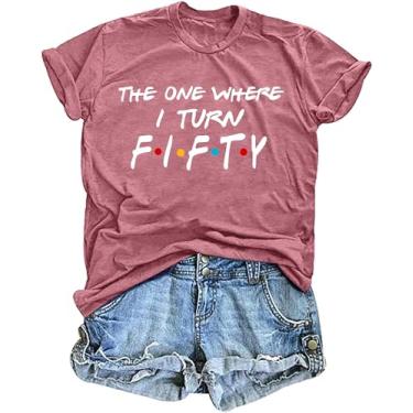 Imagem de Camiseta feminina Fifty Birthday Squad I'll Be There for You, festa de aniversário, rosa, G