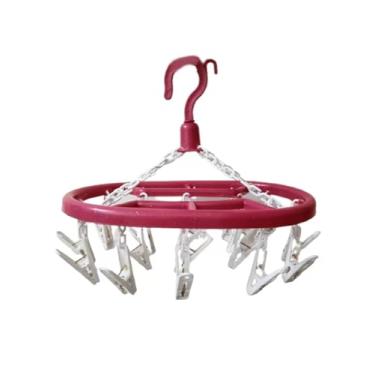 Imagem de Varal De Roupas Oval Plástico Íntimo Polietileno 18 Pregadores Multiuso