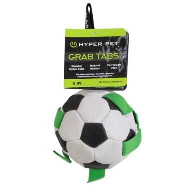 Imagem de Hyper Pet The Original Grab Tabs Bola de Futebol para Cães com Alças (12,7 cm) - Interativa ou Externa, Bola Interativa Durável para Cães com Brinquedo de Rebocador para Todas as Raças de Cães
