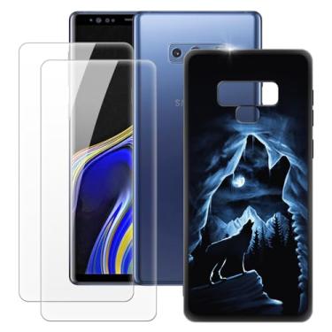 Imagem de MILEGOO Capa para Samsung Galaxy Note 9 + 2 peças protetoras de tela de vidro temperado, capa ultrafina de silicone TPU macio à prova de choque para Samsung Galaxy Note 9 (6,4 polegadas)
