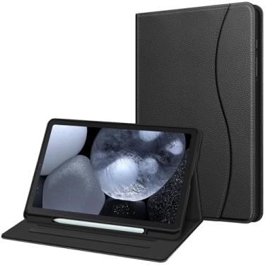 Imagem de Fintie Capa para Samsung Galaxy Tab S6 Lite 10,4 polegadas 2024/2022/2020 com suporte para caneta S, capa traseira de TPU macio de visualização em vários ângulos com bolso despertar/hibernar