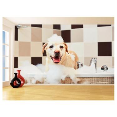 Imagem de Papel De Parede Animal Cão Petshop Banho Tosa 3,5M Anm392