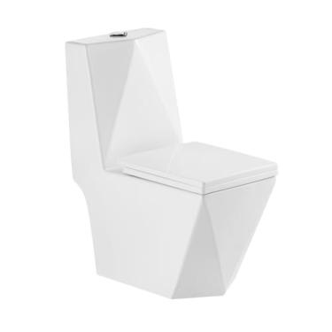 Imagem de Vaso Sanitário Monobloco Completo Diamante - Caixa Acoplada branca