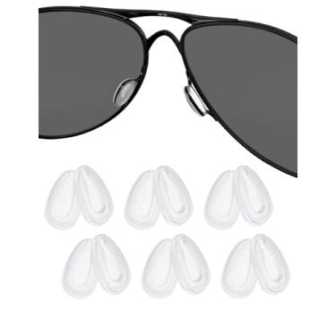 Imagem de 6 pares de protetores nasais de substituição para Oakley Feedback OO4079 | Holbrook Metal OO4123 | Crosshair New 2012 OO4060 | Elmont M L OO4119; para óculos de sol Arnette Dean AN4205