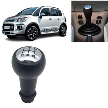 Imagem de Manopla Bola da Alavanca de Câmbio Preto com Tampa Cromada Citroen C3 