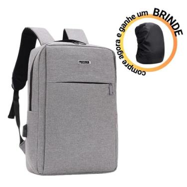 Imagem de Mochila Notebook 15 USB Impermeável Para Escola Faculdade - Ello, Cinz