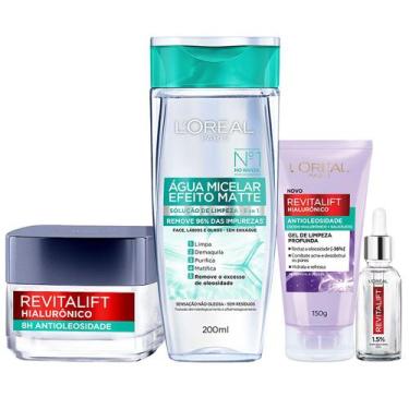 Imagem de LOréal Paris Kit - Água Micelar Efeito Matte 200ml + Gel de Limpeza 15