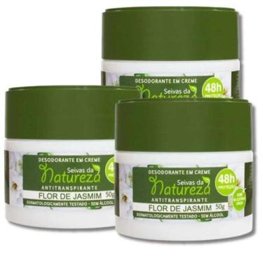 Imagem de Kit 3 Desodorante Creme  Flor De Jasmim 50g - Biocare