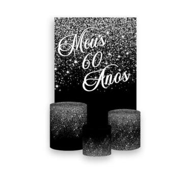 Imagem de Painel De Festa Vertical 1,50 x 2,20 + Trio De Capas Cilindro - Meus 6