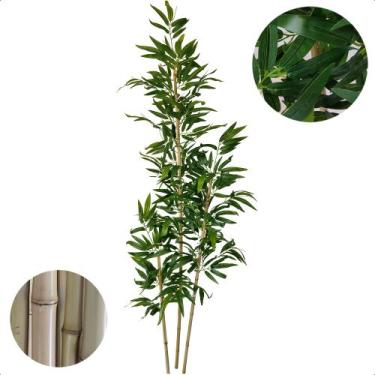 Imagem de Bambu Artificial Folha Grande 2 Metros Sem Vaso Decoração - Flor de Me