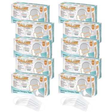 Imagem de Máscara Descartável Cirúrgica Hospitalar Tripla Camada com Clip Nasal 