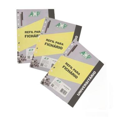 Imagem de Folha Para Fichário Bloco Refil 96 Fls A4 4 Furos ACP