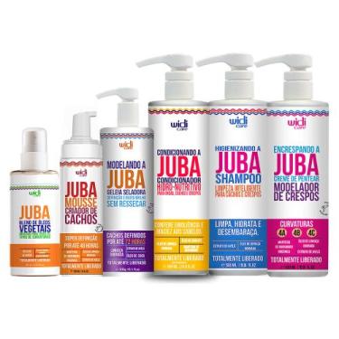 Imagem de Kit Widi Juba Shampoo, Condicionador, Encrespando, Geleia, Mousse e Bl