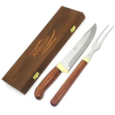 Imagem de Kit Churrasco Arkhip Churra Master Grill 8'' Cabo Madeira Caixa