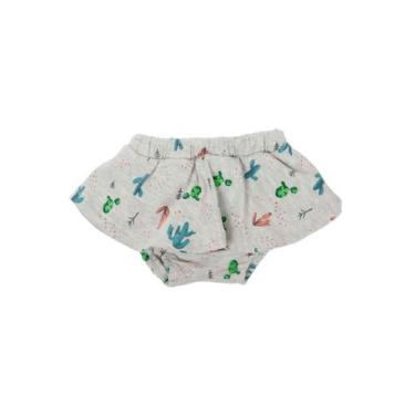 Imagem de Tapa Fraldas Saia Infantil Windel - Blumen Baby, 3 a 6 meses, Cinza ca