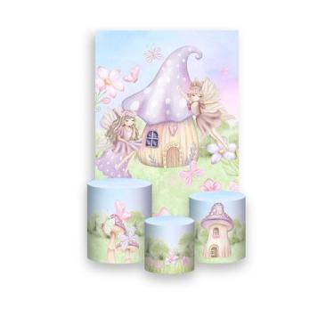 Imagem de Painel De Festa Vertical 1,50 x 2,20 + Trio De Capas Cilindro - Bosque