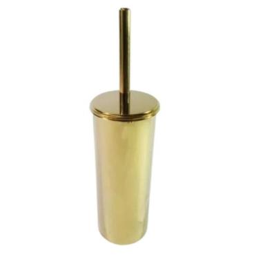Imagem de Suporte De Inox e Escova Sanitaria com Cerdas Flexiveis - Dourado By F