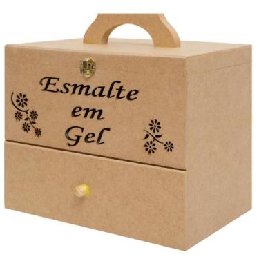 Imagem de Caixa Maleta Para Esmalte Com 120 Divisórias Em Mdf Cru - DZX Distribu