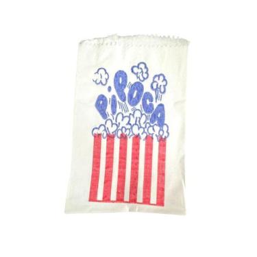 Imagem de 50 Saquinhos De Pipoca 8x12cm Saco De Papel Salgada E Doce - Mor