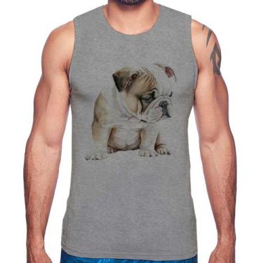 Imagem de Regata Cachorro Buldogue Inglês - Foca na Moda, Cinza, M