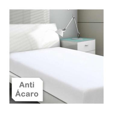 Imagem de Capa p/ colchão solteiro tnt branco anti-acaro c/ eslastico - Vida Prá